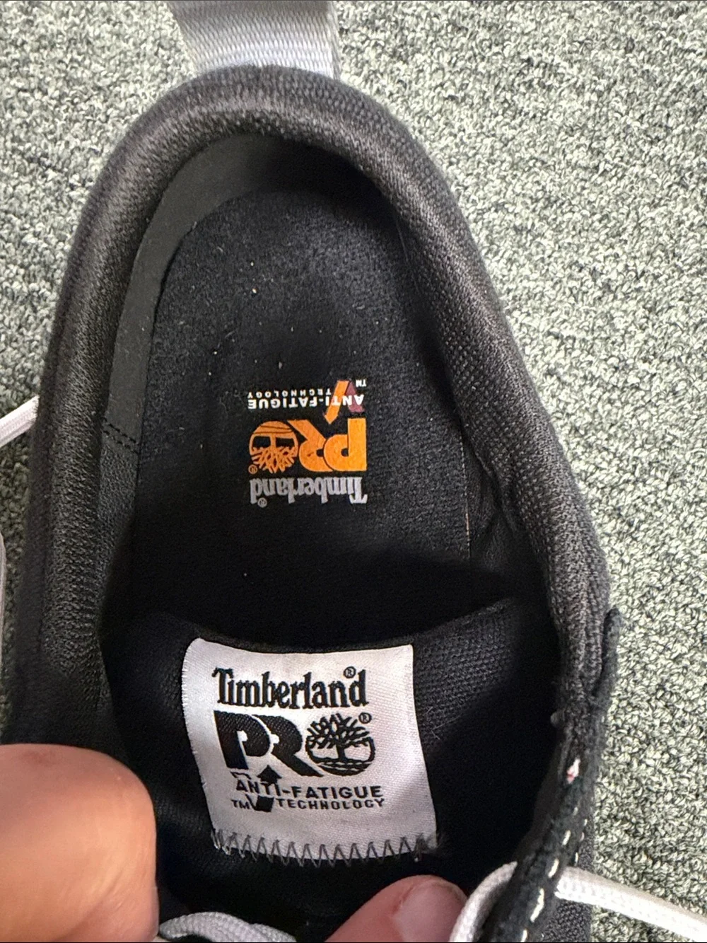 Safety Toe Timberland Pro anti-fatigue Black Canvas Oxford work shoes